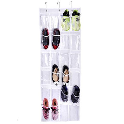 hanging shoe organizer clear plastic.